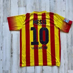 Nike Men's Size Small Lionel Messi Qatar Airways Jersey 2013 Season Barcelona FC